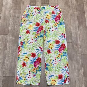 Womens AKS Amy KSU Sport Floral‎ Cropped Lightweight Pants
